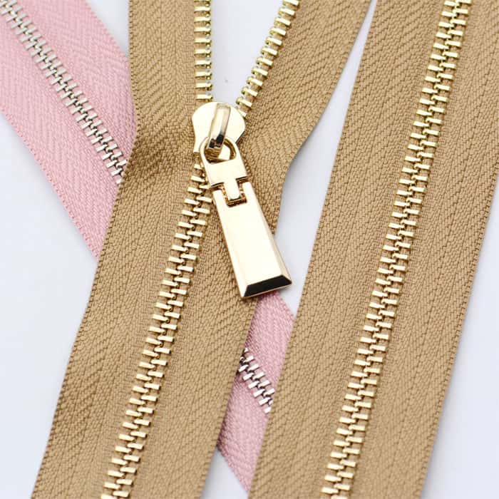 Y Teeth Double Pull Metal Zipper